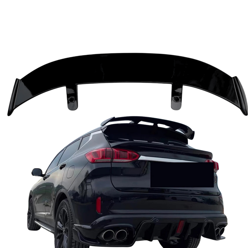 Spoiler traseiro Universal Preto Metálico Golf T-Cross Kicks
