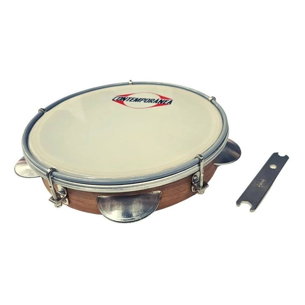 PANDEIRO CONTEMPORANEA MADEIRA 08" PELE NYLON LIGHT 81LT