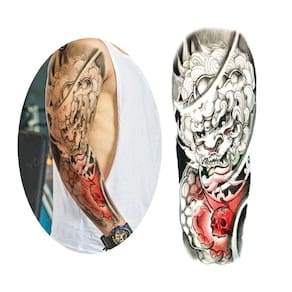 Tatuagem Temporária Grande Dragão Chines Braço Inteiro