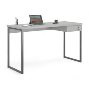 Mesa Home Office Escrivaninha Industriale 1,20 Cinza Com Gaveteiro