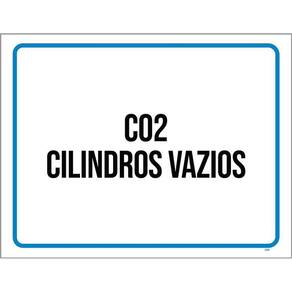 Placa Sinalização - C02 Cilindros Vazios 36X46