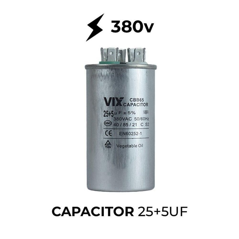 Capacitor 25+5uf 380v único