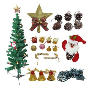 Árvore De Natal Completa Enfeites Natalinos Pisca Led 220V