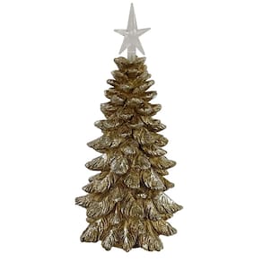 Arvore De Natal Com Led De Resina Decoração Para Natal 28Cm