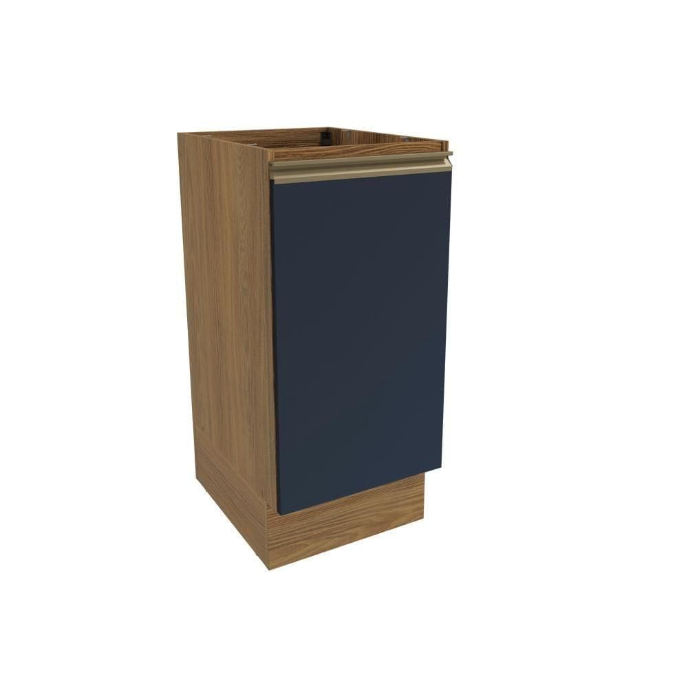 Balcão Celeste Kappesberg 100% Mdf 1 Porta Nogueira/azul