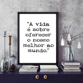Quadro Oferecer O Melhor Ao Mundo 24X18Cm - Com Vidro