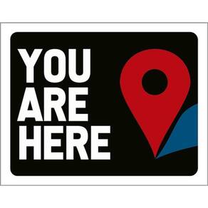 Kit 3 Placas You Are Here