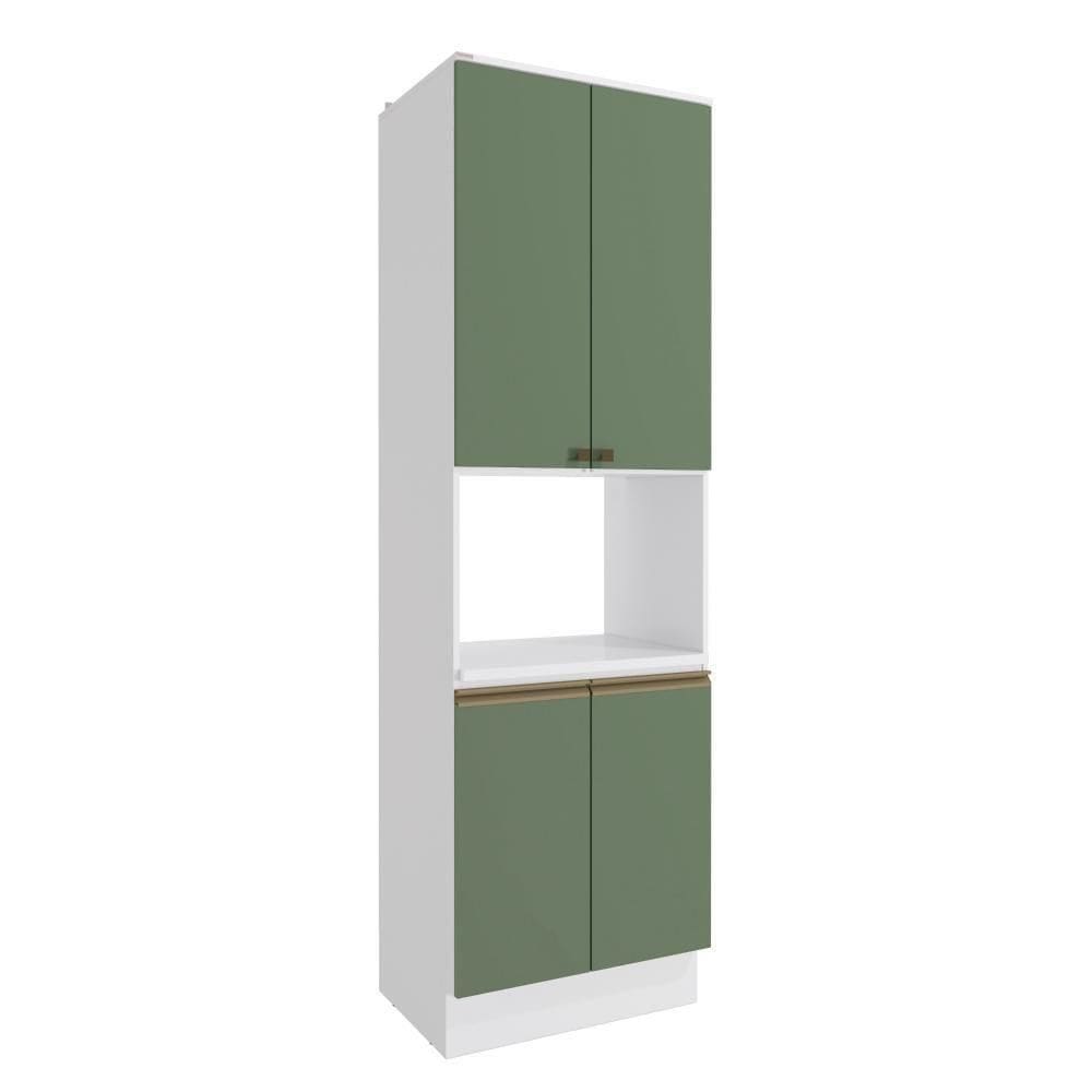 Kit Forno Celeste Kappesberg 100% Mdf 4 Portas Branco/verde