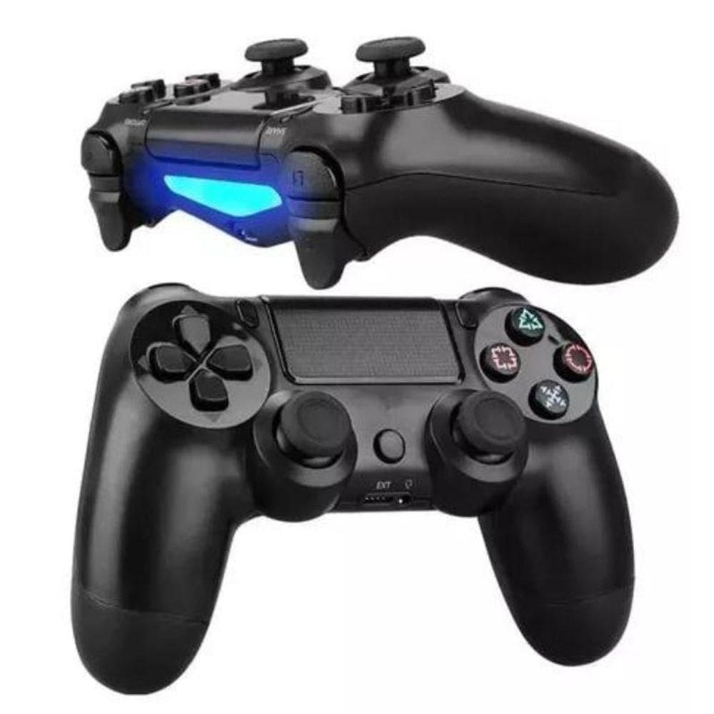 Controle PS4 Manete Sem Fio Compatível Play 4 e Pc Cor Preto