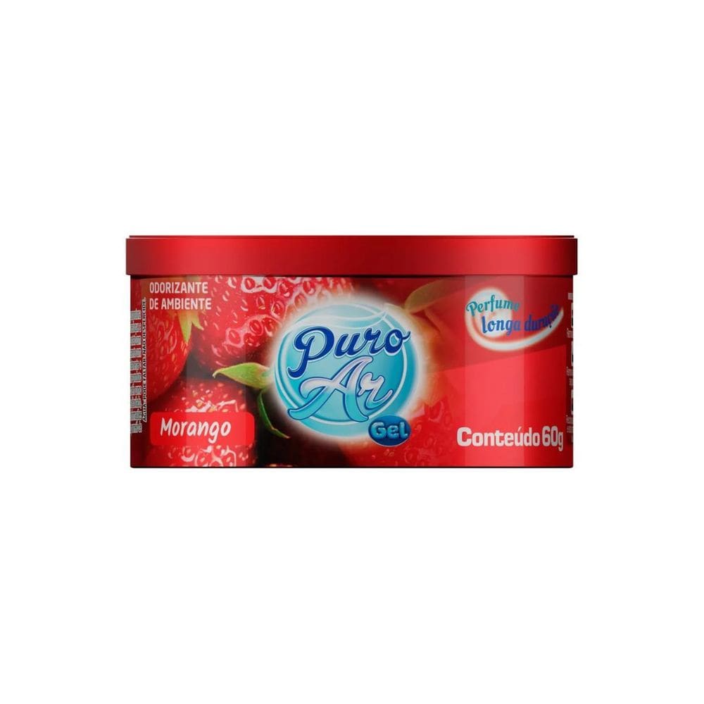 Puro Ar Em Gel Morango 60G Cheirinho Automóveis