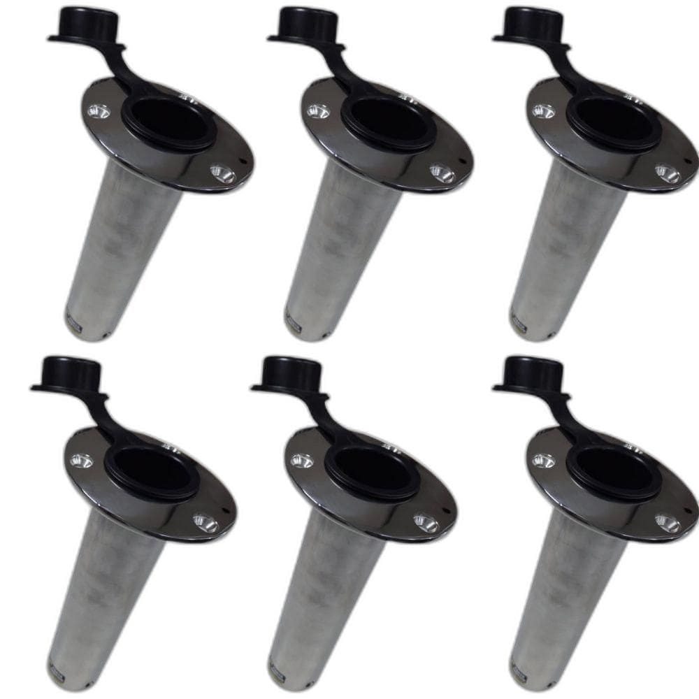 Kit 6 Porta Caniço Inox Reto 90 Graus Reforçado