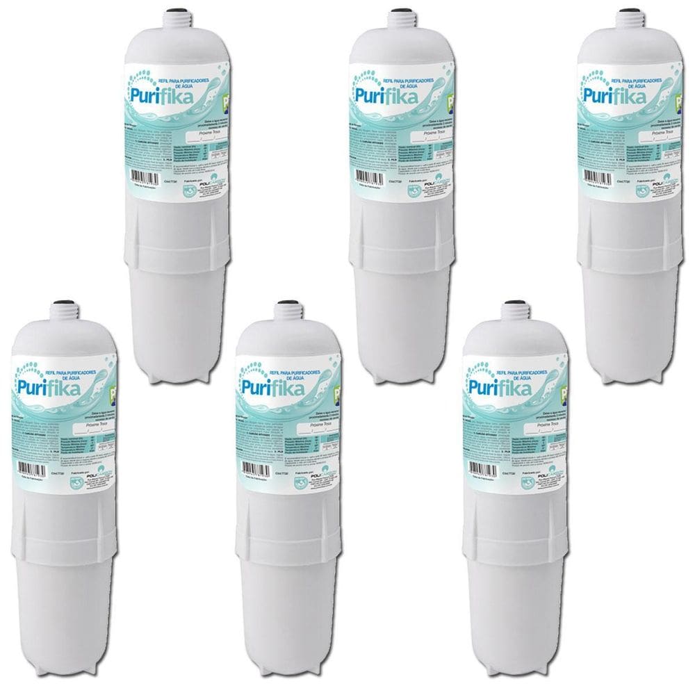 Kit 6 Refil Filtro Purificador Água Compatível Soft Everest