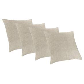 4 Capas Almofada Luxo 50X50 Suede Premium Com Ziper Caqui