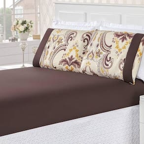 Jogo De Cama Micropercal 200 Fios Naturale Casal 03 Peças - Dhalia