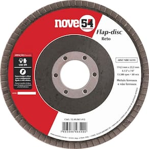 Flap Disc 4.1/2 G40 Costado Fibra Reto Para Aço Carbono - N