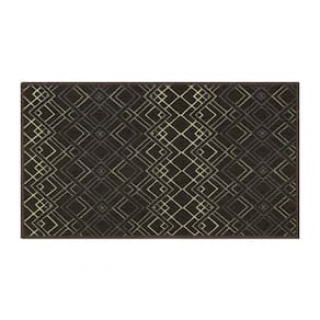 Tapete Sala Geometrico 3d Aveludado Tabaco 200x150