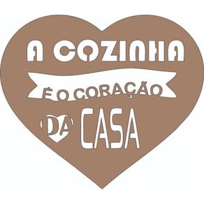 Quadro A Cozinha É O Coração Da Casa Mdf Natural
