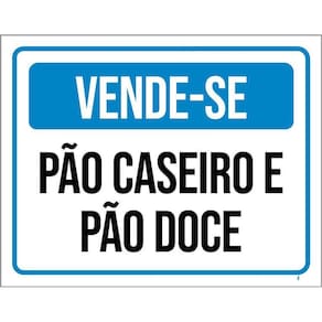 Kit 3 Placas Vende-Se Pão Caseiro E Pão Doce