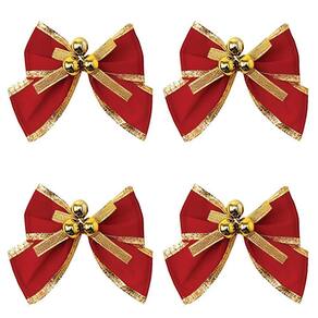 Kit 8 Laços De Bolinhas Pingentes Dourado Brilhante 10cm