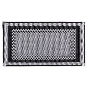 Tapete Sala Escritório 2,00x3,00 Antiderrapante Preto Sisal S587