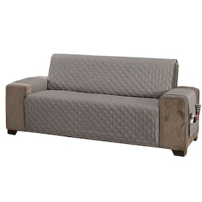 Protetor De Sofá King 3 Lugares Classic 100% Poliéster Cor:cinza