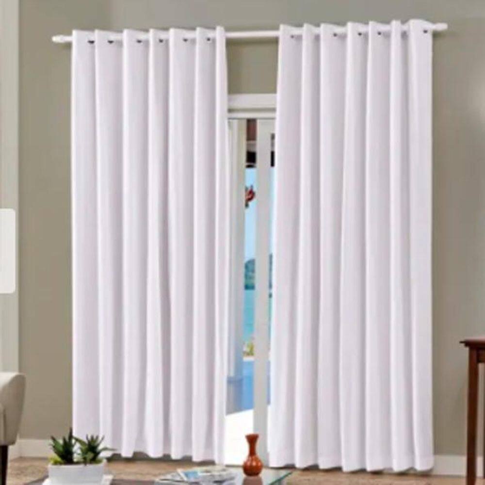 Cortina Varão Bella Janela 260X170Cm Pratika Blackout Branco
