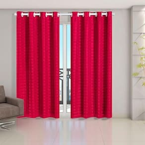Cortina Blackout Pvc Com Tecido Voil Xadrez 2,80 M X 2,30 M - Pink