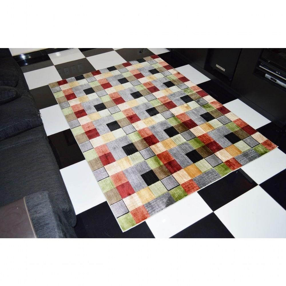 Tapete Veludo 1.50m X 2.00m Marbella Moderno Pathwork Rayza