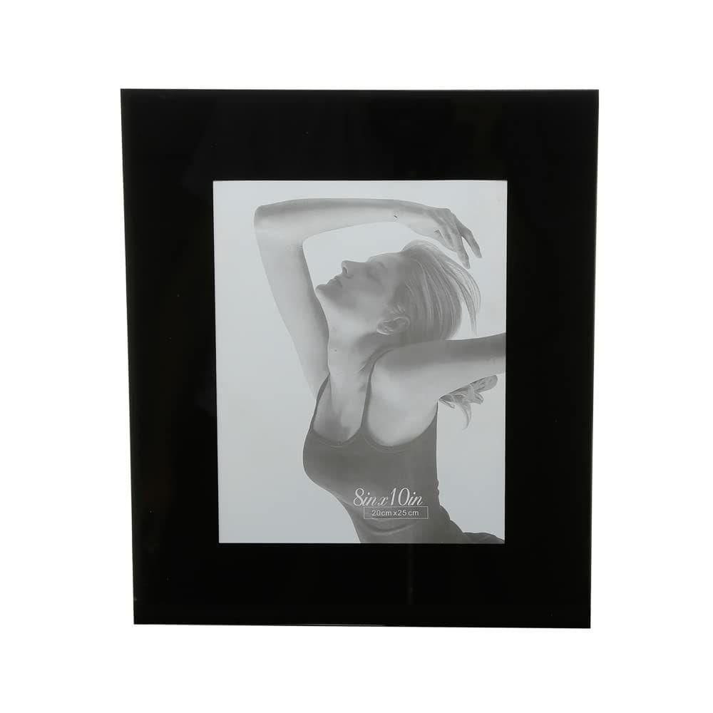 Porta Retrato De Vidro Preto 15 X 20cm