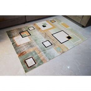 Tapete Veludo 2.00m X 2.50m Marbella Moderno Quadrado Rayza