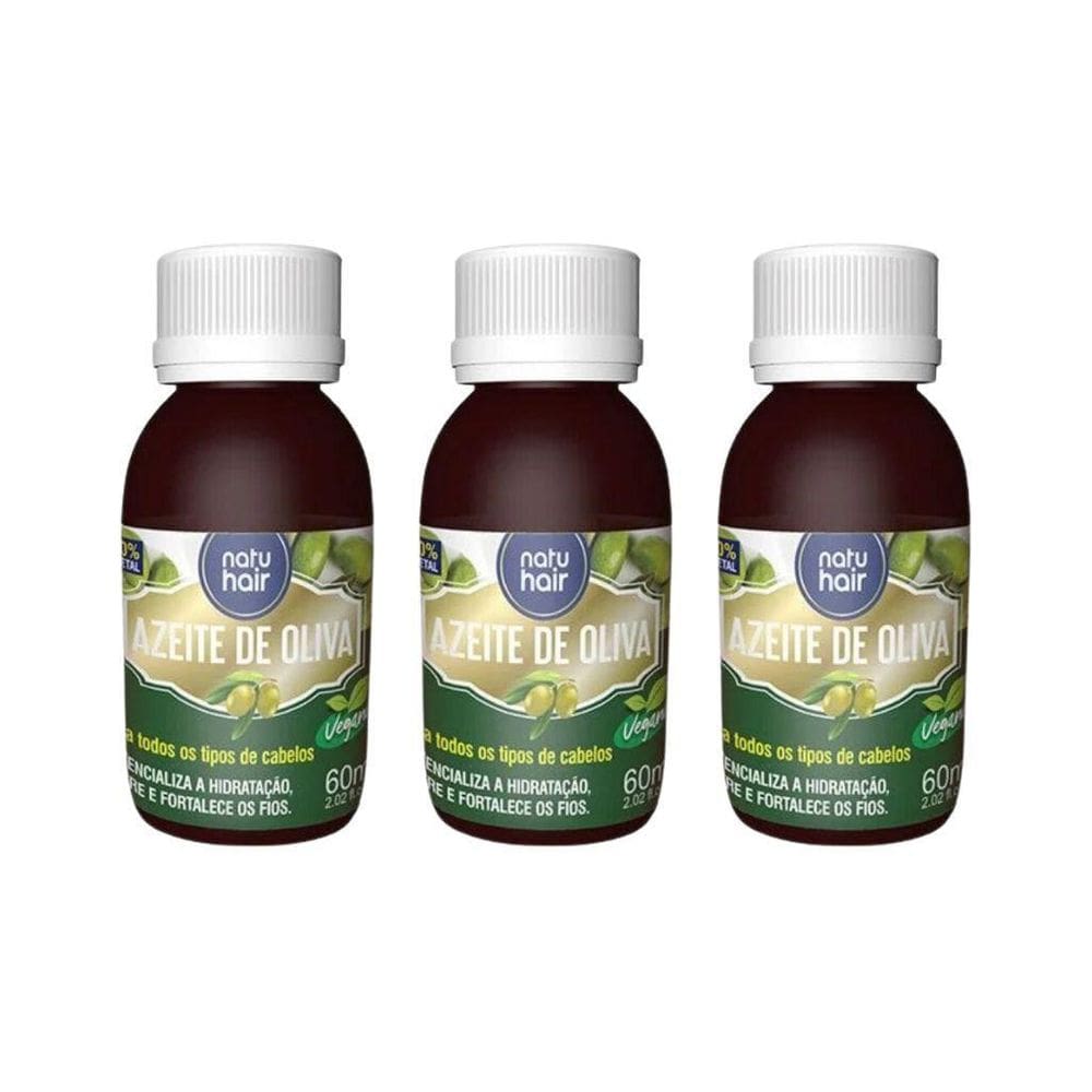 Oleo Capilar Natuhair 60Ml Azeite De Oliva - Kit Com 3Un