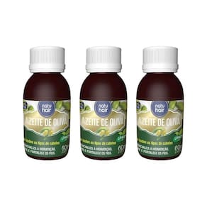 Oleo Capilar Natuhair 60Ml Azeite De Oliva - Kit Com 3Un