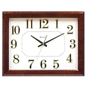 Relógio Parede Herweg Alto Relevo Plástico 69 Cm Sala 4602 Ipê
