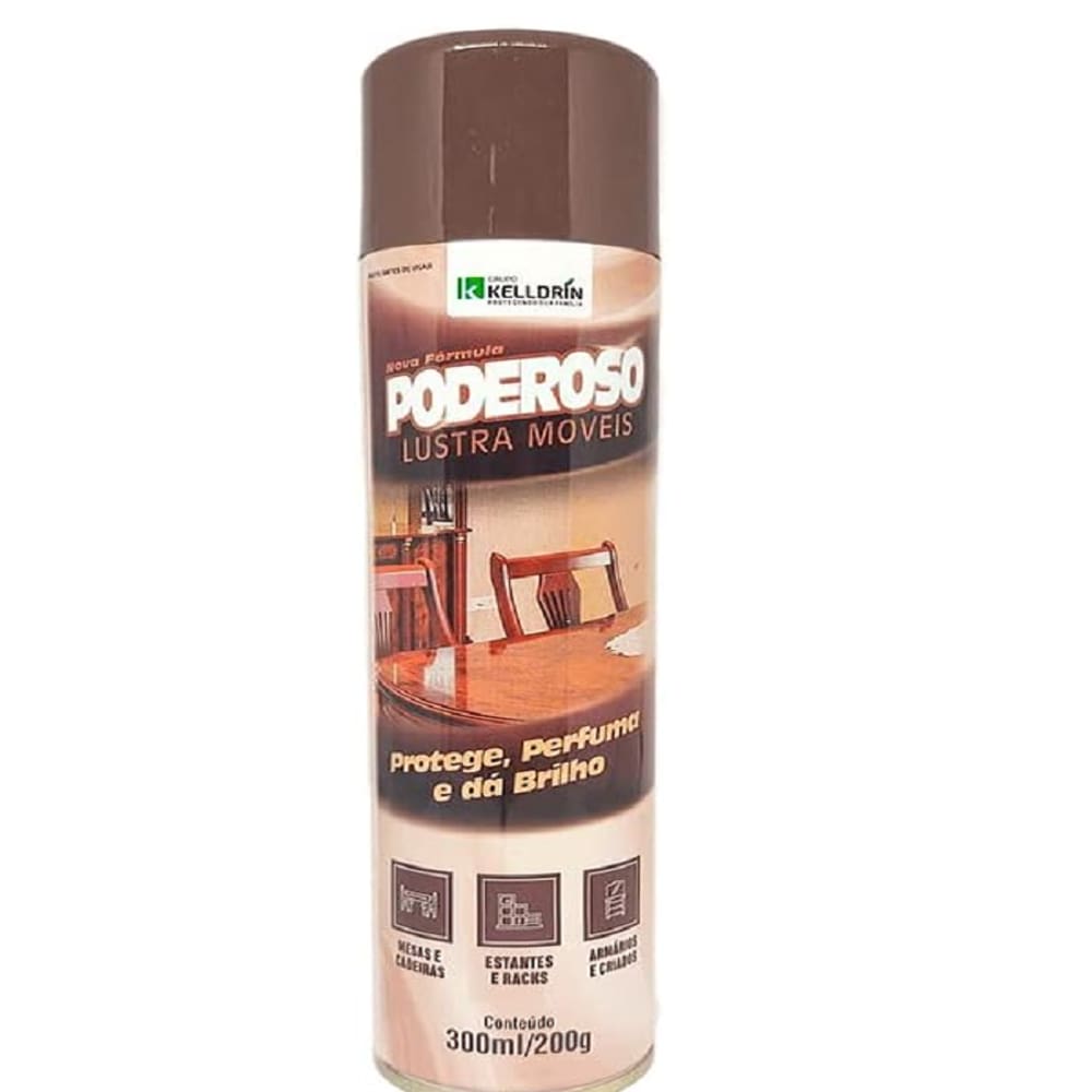 Poderoso Lustra Móveis Protege Perfuma Brilho Kelldrin 300ml