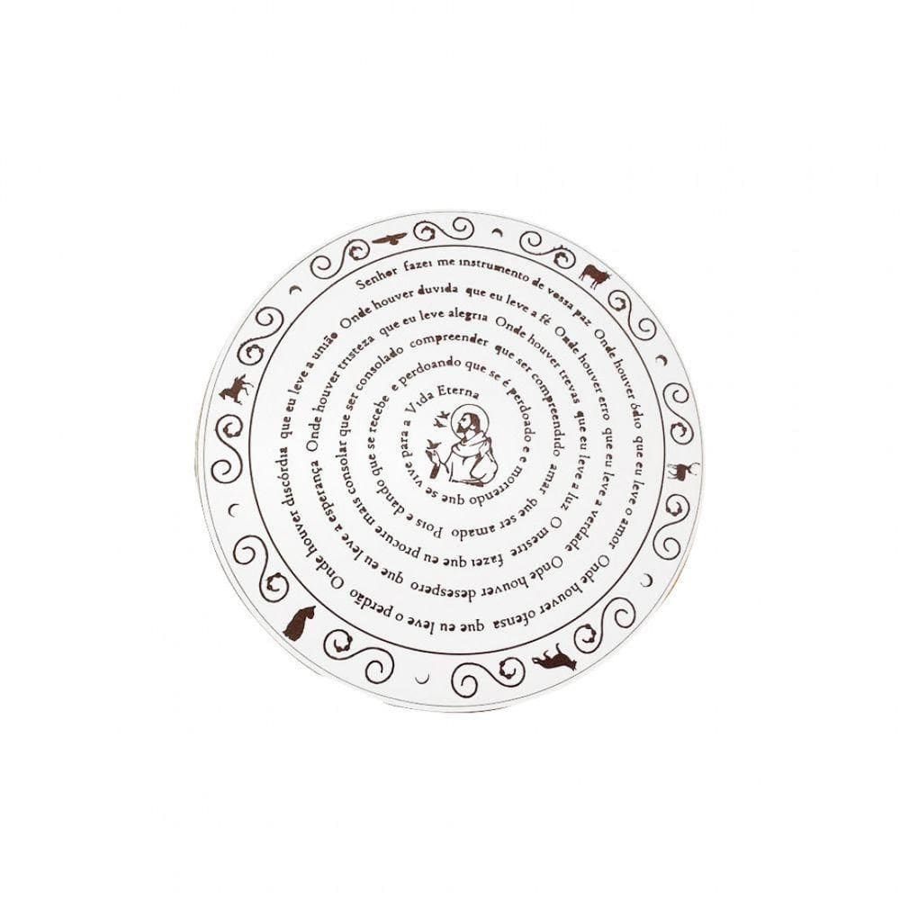 Mandala Oração De São Francisco Em Branco Mdf 30 Cm