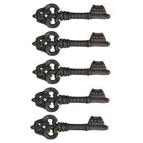 Kit 5 Chaves Decorativas Rústica Enfeite Em Ferro Nº 02 26Cm