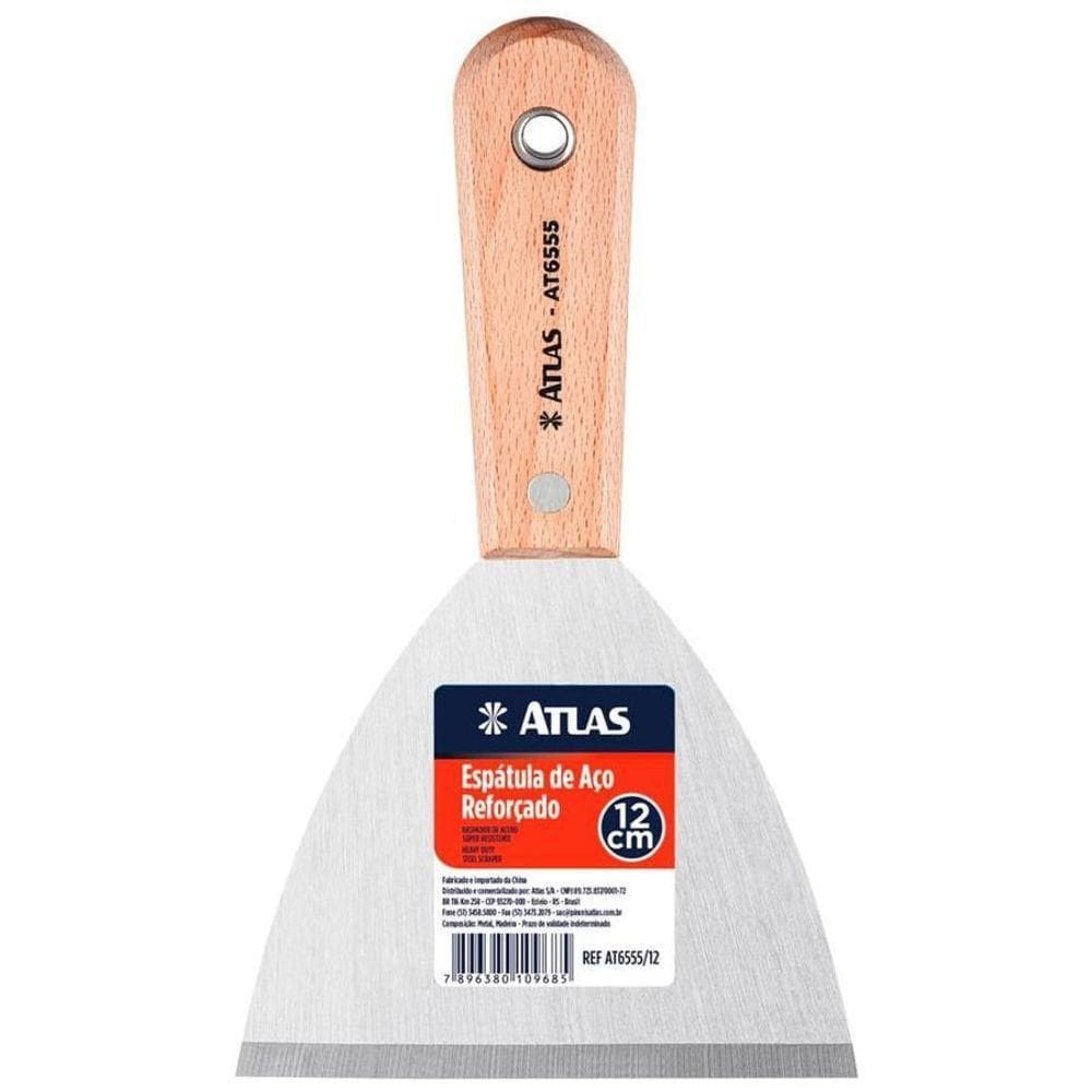 Espatula De Aço Reforçado 120mm - Atlas