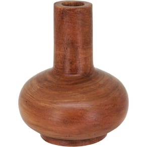 Vaso Decorativo Enfeite Casa Madeira 16x13x13cm Natural