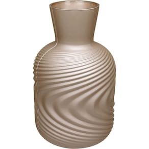 Vaso Decorativo Enfiete Casa Aparador Garrafa Home&co Vidro 20x13x13cm Dourado