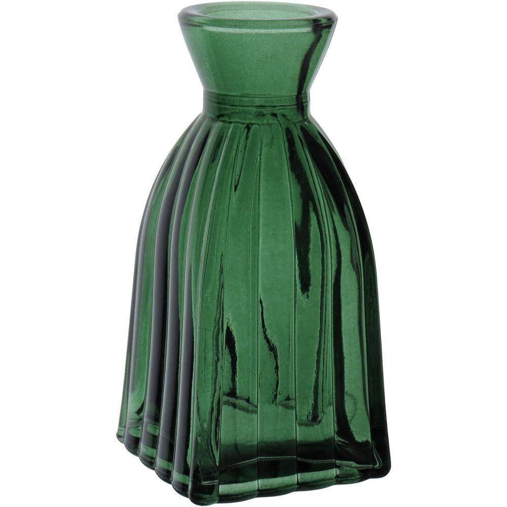 Vaso Decorativo Enfeite Casa Garrafa Home&co Vidro 11x5x5cm Verde
