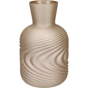 Vaso Decorativo Enfiete Casa Aparador Garrafa Home&co Vidro 25x14x14cm Dourado