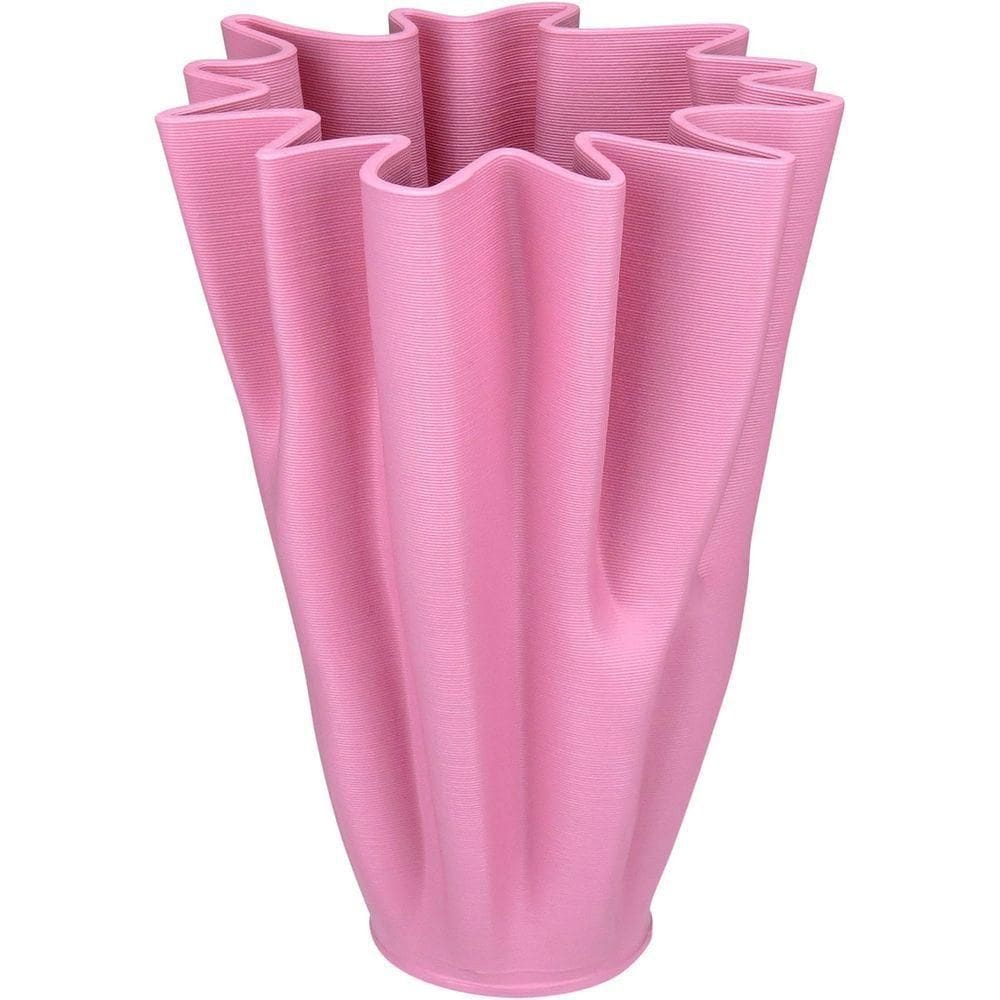 Vaso Decorativo Enfeite Casa Aparador 3d Home&co Cerâmica 25x18x18cm Rosa