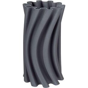 Vaso Decorativo Enfeite Casa Aparador 3d Home&co Cerâmica 31x16x16cm Cinza