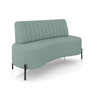 Sofá 2 Lugares Living 160cm Pé Ferro Pto Maraú Bouclê K01 - D\`rossi Cor Azul
