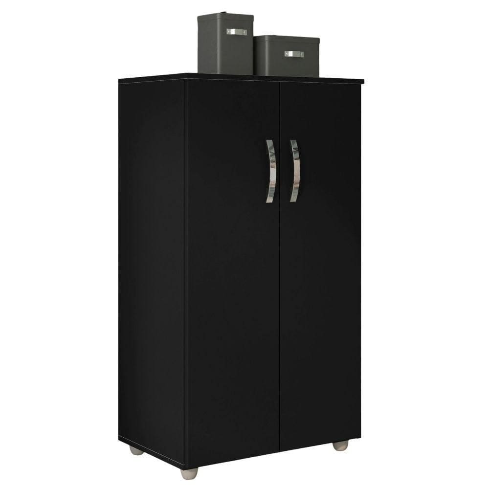Armário Multiuso Rosana 2 Portas Preto Ajl