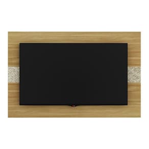 Painel Para Tv Até 42 Polegadas 136cm Com Detalhe Central Multimóveis Cr45271 Amêndoa/palha