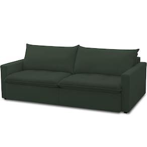 Sofá Cama Retrátil Reclinável 208cm Lari F04 Veludo Verde