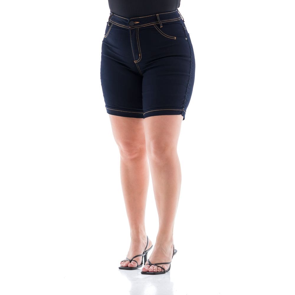 Bermuda Jeans Feminina Arauto Slim Megaflex
