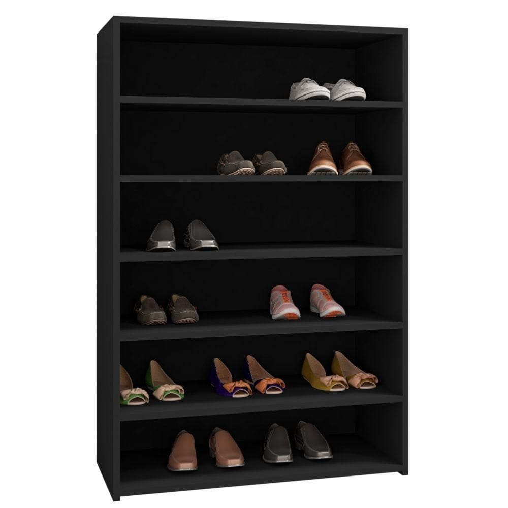 Sapateira Multiuso Laís 5 Prateleiras Preto Ajl