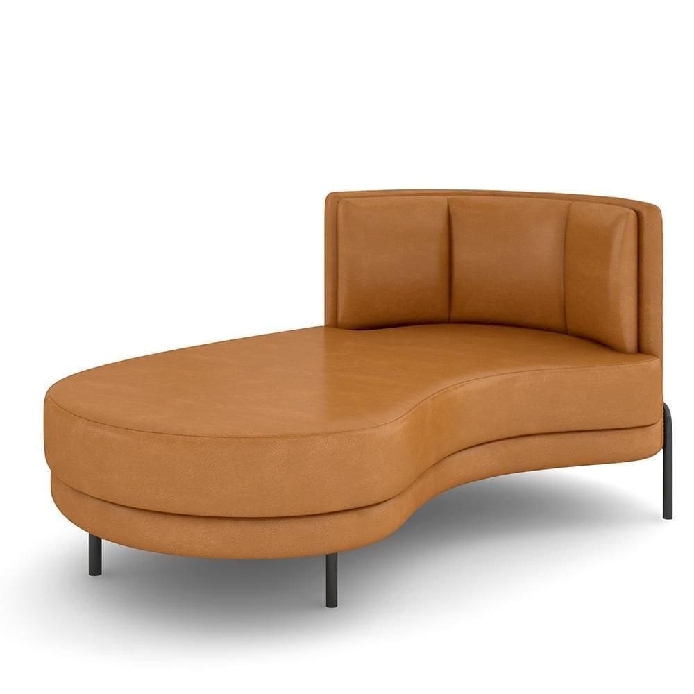 Sofá Chaise Longue Living Lucca Esquerdo D02 Couríssimo Whisky B-90